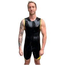 Jammer panel suit with crotch and bum zip